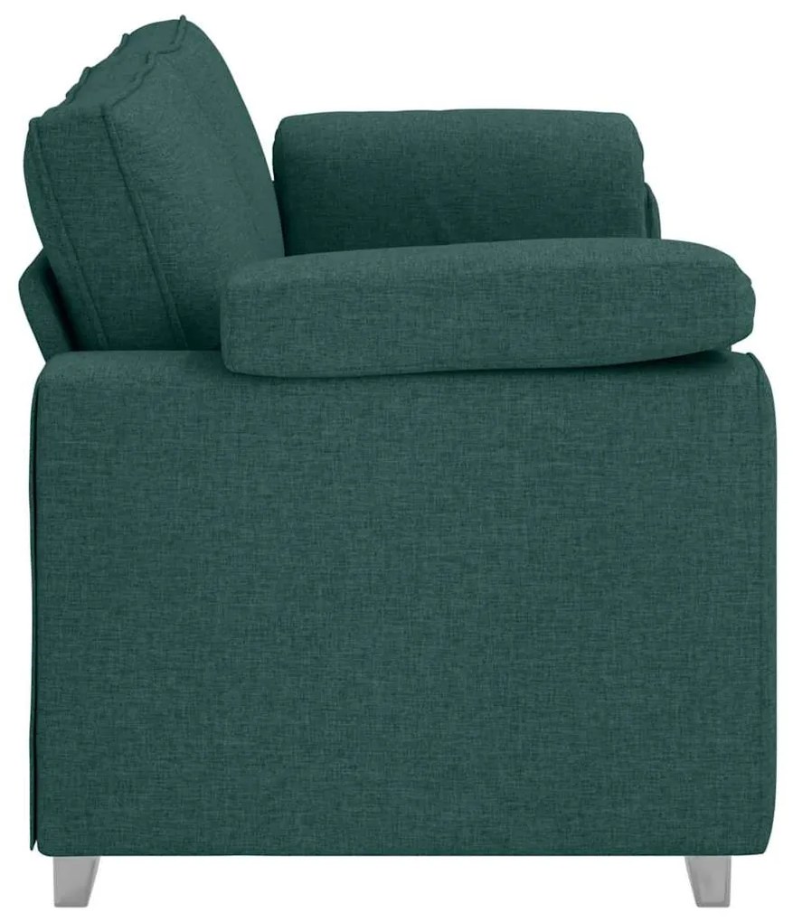 vidaXL Καναπές Σκούρο Πράσινο 219 x 77 x 82 εκ ύφασμα