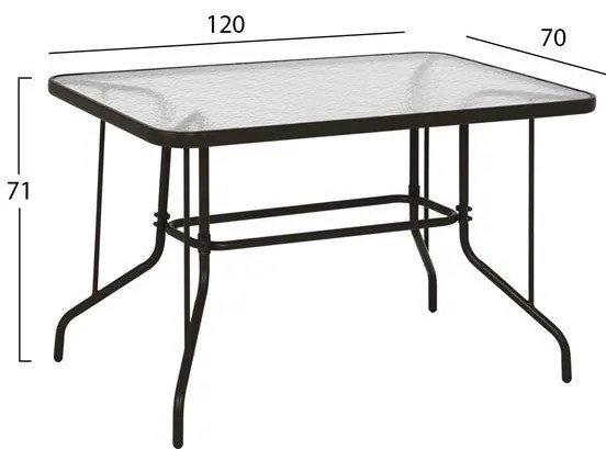 Σετ Κήπου Τραπεζαρία HM10568.02 5 τεμ Καφέ με Τραπέζι 120x70x71 εκ. &amp; 4 Καρέκλες με Μαξιλάρι