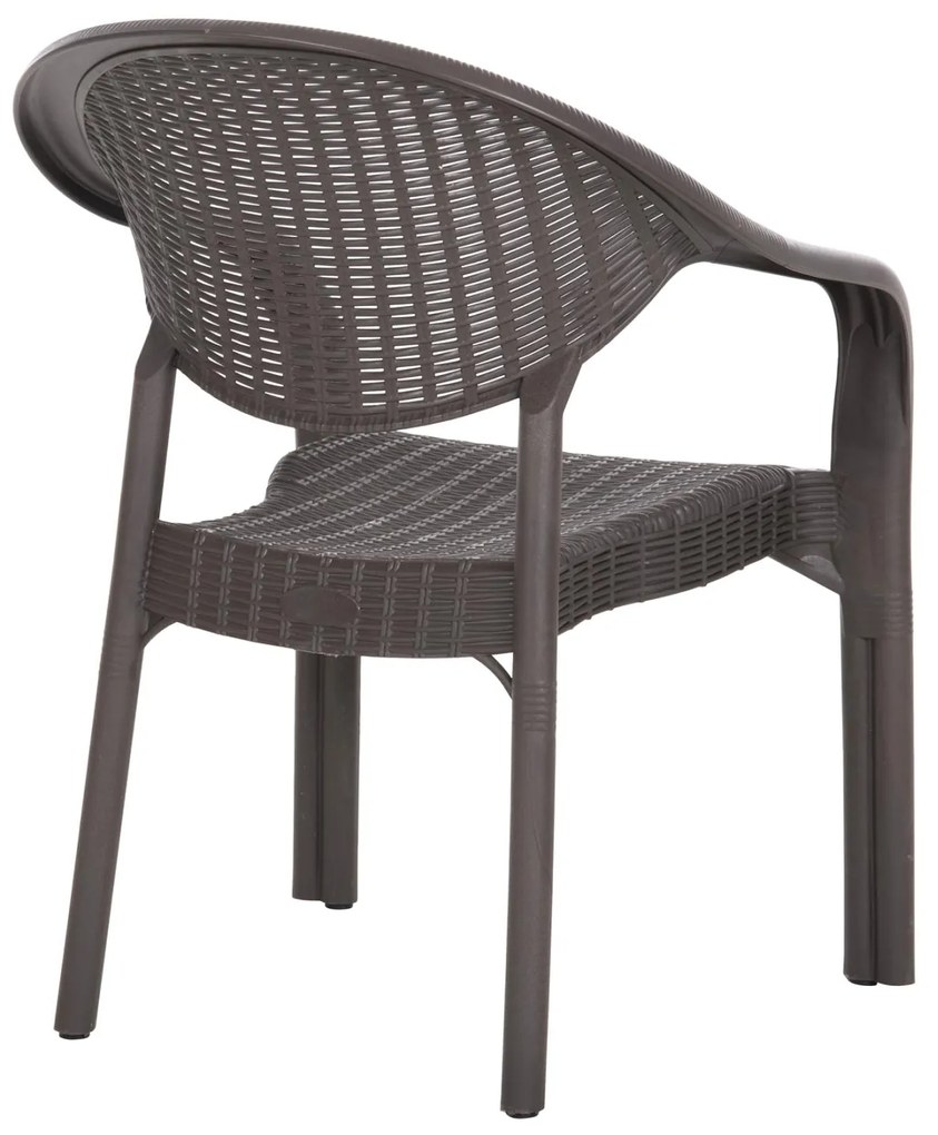 ΠΟΛΥΘΡΟΝΑ ΠΟΛΥΠΡΟΠΥΛΕΝΙΟΥ FETT  BAMBOO LOOK-ΚΑΦΕ 63x59x81Υεκ. 63x59x81 εκ.