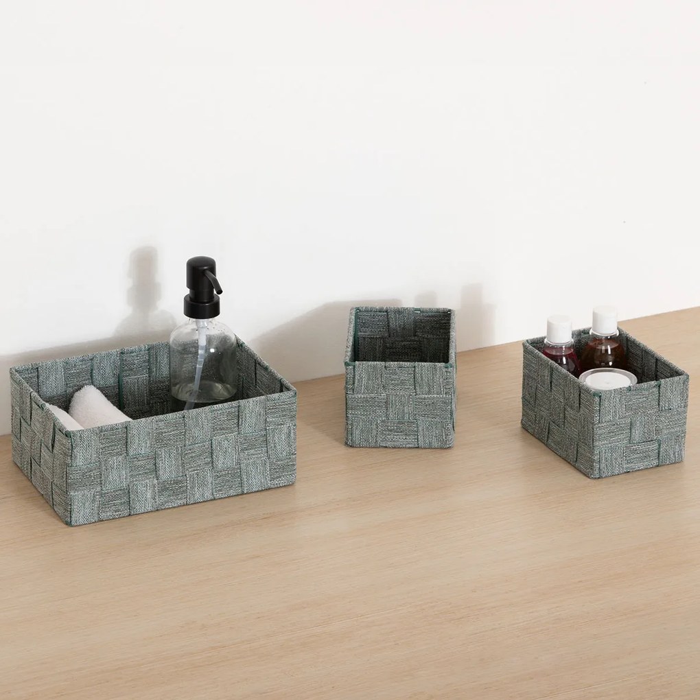 Καλάθια Αποθήκευσης (Σετ 3τμχ) F-V Lise Green 204907C