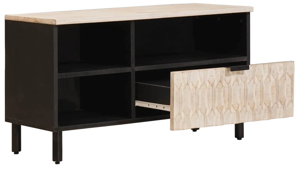 vidaXL Ντουλάπι TV Λευκό Φινίρισμα Καθαρισμού 80 x 33,5 x 46 εκ.