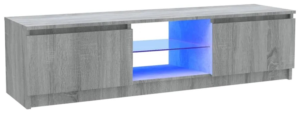 vidaXL Έπιπλο Τηλεόρασης με LED Γκρι Sonoma 120x30x35,5 εκ.