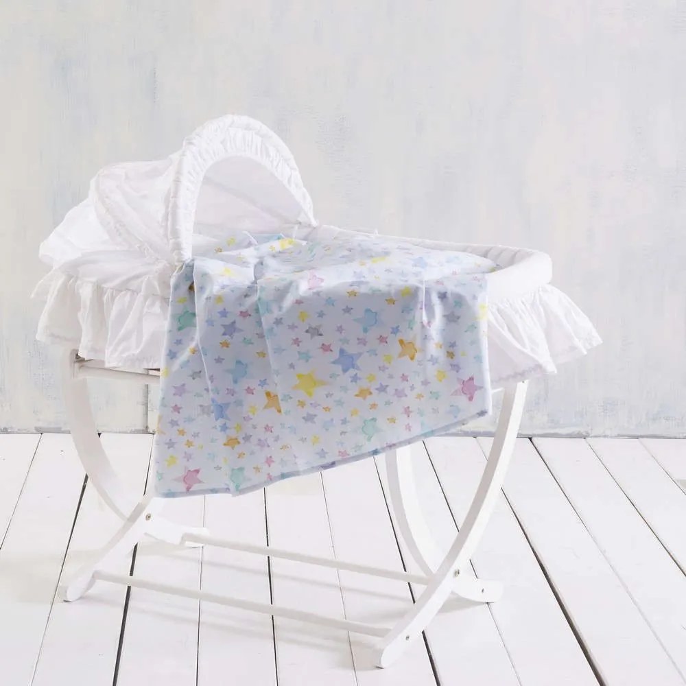 Σεντόνι Βρεφικό Glow Blue Ρυθμός Λίκνου 80x110cm 100% Cotton