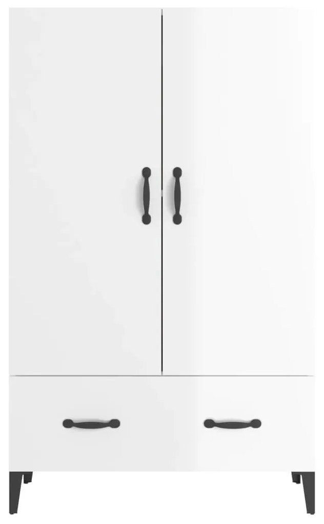 vidaXL Ντουλάπα Γυαλιστερό Λευκό 70x31x115 εκ. από Επεξεργασμένο Ξύλο