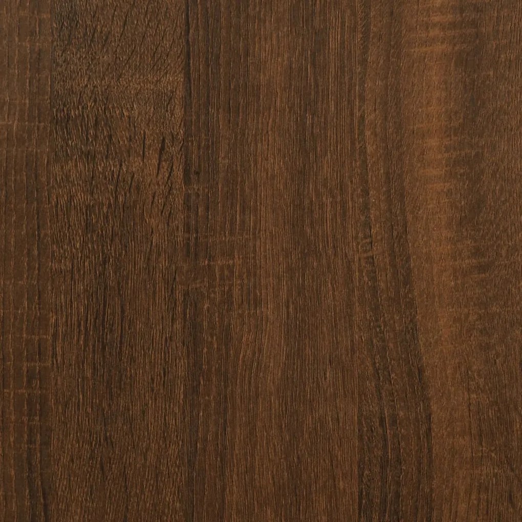 vidaXL Δισκοθήκη Καφέ Δρυς 84,5x38x48 εκ. από Επεξεργασμένο Ξύλο