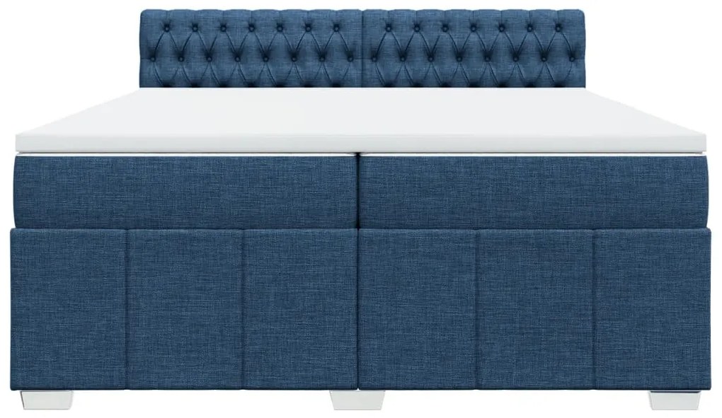 ΚΡΕΒΑΤΙ BOXSPRING ΜΕ ΣΤΡΩΜΑ ΜΠΛΕ 200X200 ΕΚ. ΥΦΑΣΜΑΤΙΝΟ 3287188