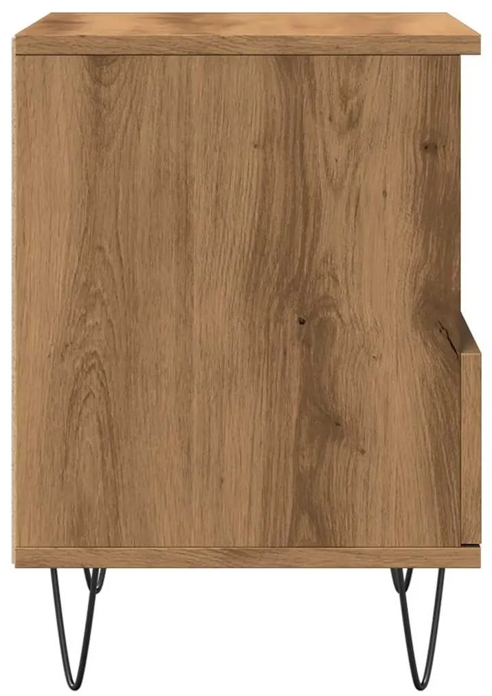 vidaXL Κομοδίνο τεχνίτης Δρυς 40x35x50 εκ. από Επεξεργασμένο Ξύλο