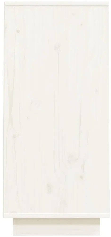 vidaXL Ντουλάπι Κονσόλα Λευκό 60 x 34 x 75 εκ. από Μασίφ Ξύλο Πεύκου