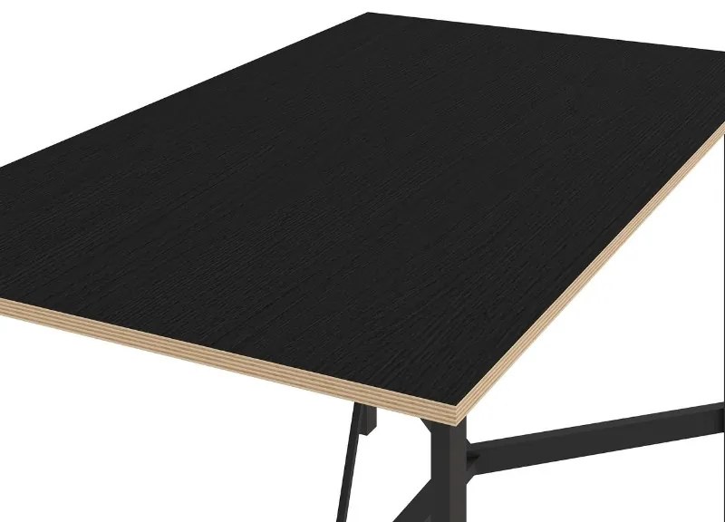 Τραπέζι Adoro Megapap χρώμα μαύρο 140x80x75εκ.