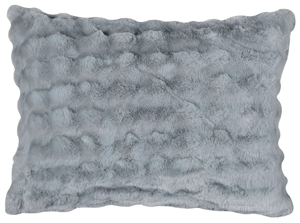 Γούνινη Μαξιλαροθήκη (50x70) Silk Fashion Burble Grey