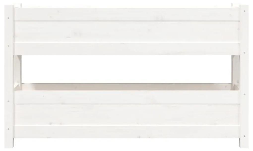 Ζαρντινιέρα Λευκή 112x25x66 εκ. από Μασίφ Ξύλο Πεύκου - Λευκό