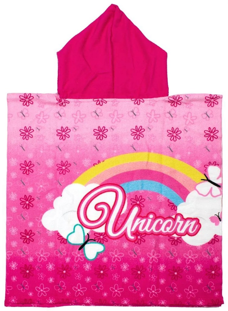 Πόντσο Θαλάσσης Quick Dry Unicorn 24 50X100 Pink 100% Microfiber - DIMcol