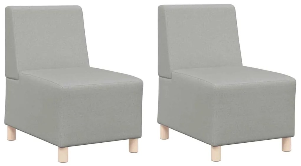 vidaXL Μοναδικός Καναπές χωρίς Χερούλια 2 pcs Σκούρο γκρι