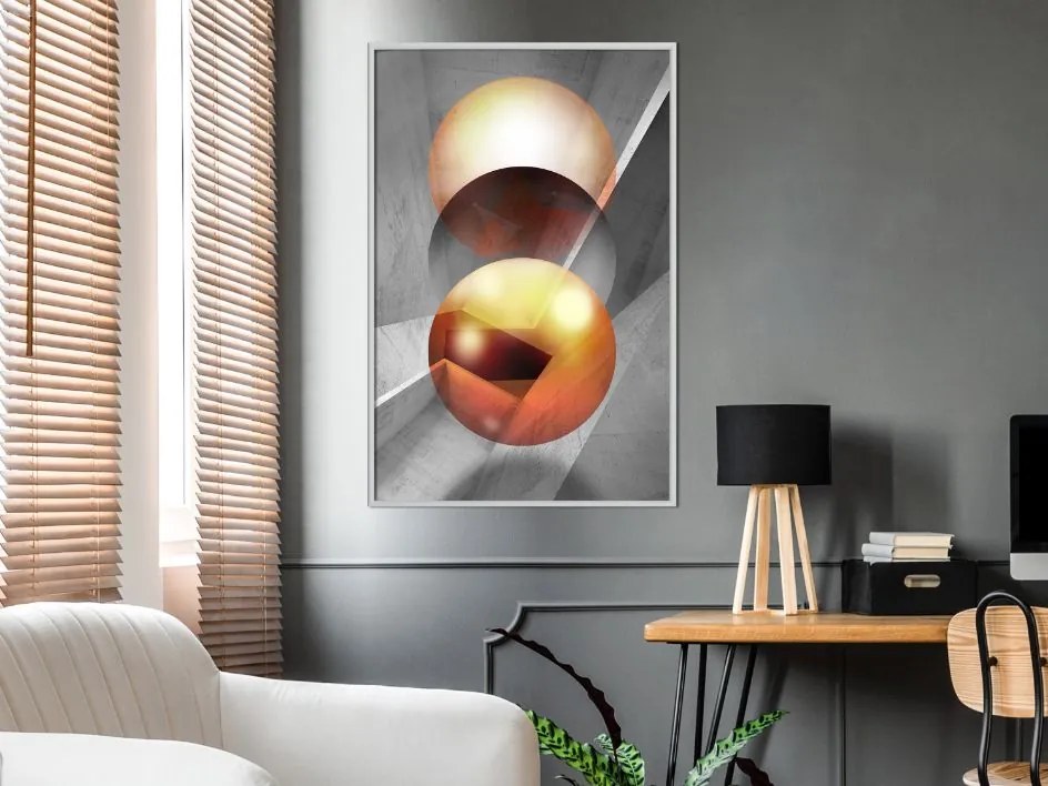 Αφίσα - Enchanted Globes - 30x45 - Χρυσό - Χωρίς πασπαρτού