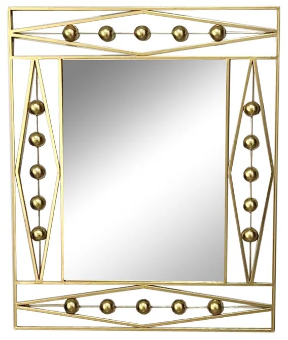 Καθρέπτης Roteron Inart χρυσό μέταλλο 80x2x100εκ
