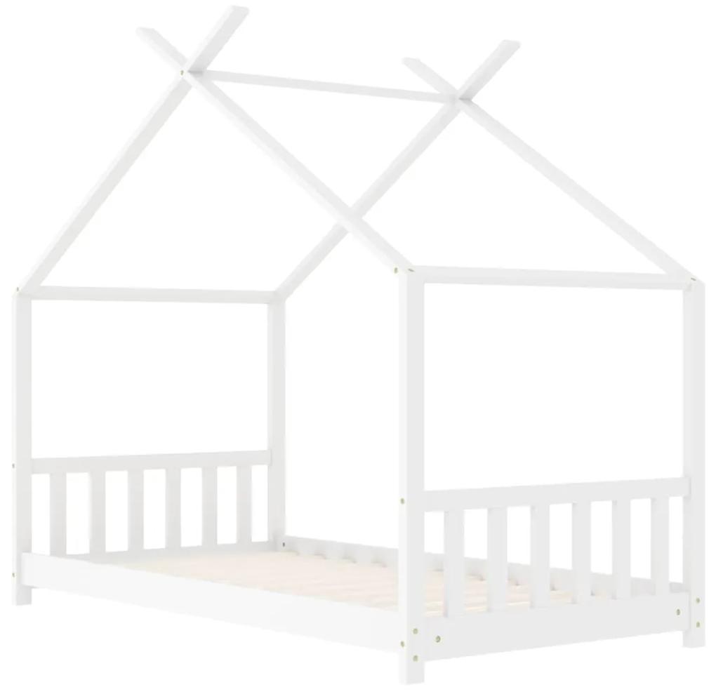 vidaXL Πλαίσιο Κρεβατιού Παιδικό Λευκό 80 x 160 εκ. Μασίφ Ξύλο Πεύκου