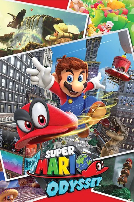 Αφίσα Super Mario Odyssey - Collage