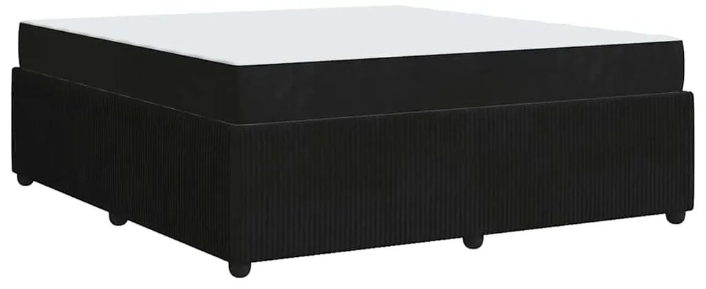 vidaXL Σκελετός κρεβατιού με στρώμα Άλλο Μαύρο 180 x 200 cm Βελούδο