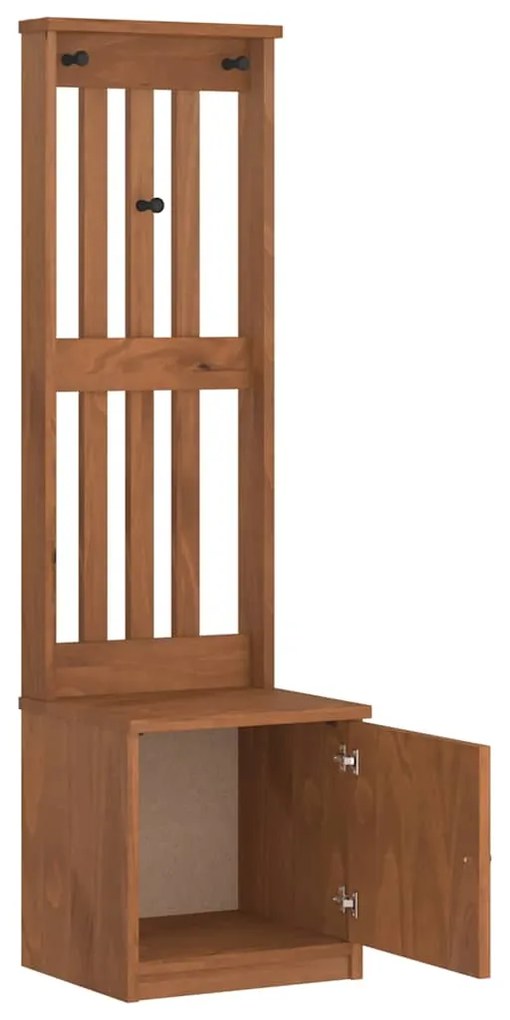 Δέντρο χωλ "SANDENS" 45x40x159,5 εκ.Πεύκο μασίφ ξύλο - Καφέ