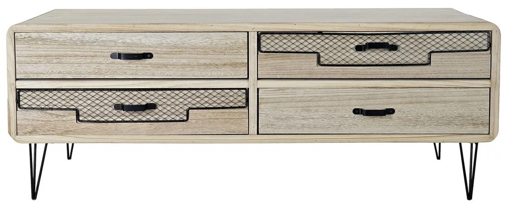Τηλεόραση DKD Home Decor Μέταλλο Ξυλο παουλόβνια (115 x 61 x 43 cm)