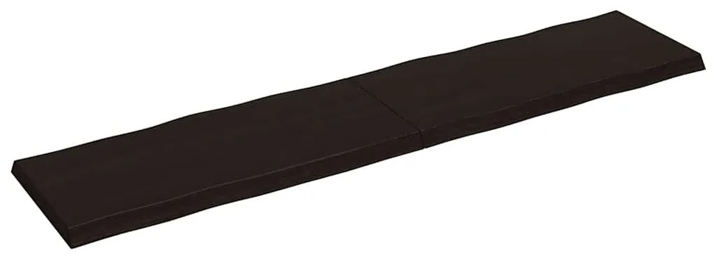vidaXL Επιφ Τραπεζιού Αν Καφέ 220x50x(2-6)εκ.Ακατέργ. Μασίφ Ξύλο Δρυός