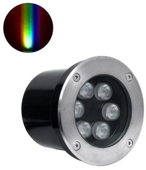 Χωνευτό Σποτ Φωτιστικό Δαπέδου LED 9W IP65 RGBW-Ίνοξ UNDERGROUND-TINA 90666 Globostar-90666-Inox 90666