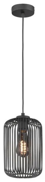 Κρεμαστό Φωτιστικό Οροφής Μαύρο Cage 860866 Fischer Honsel-860866-Μαύρο 860866
