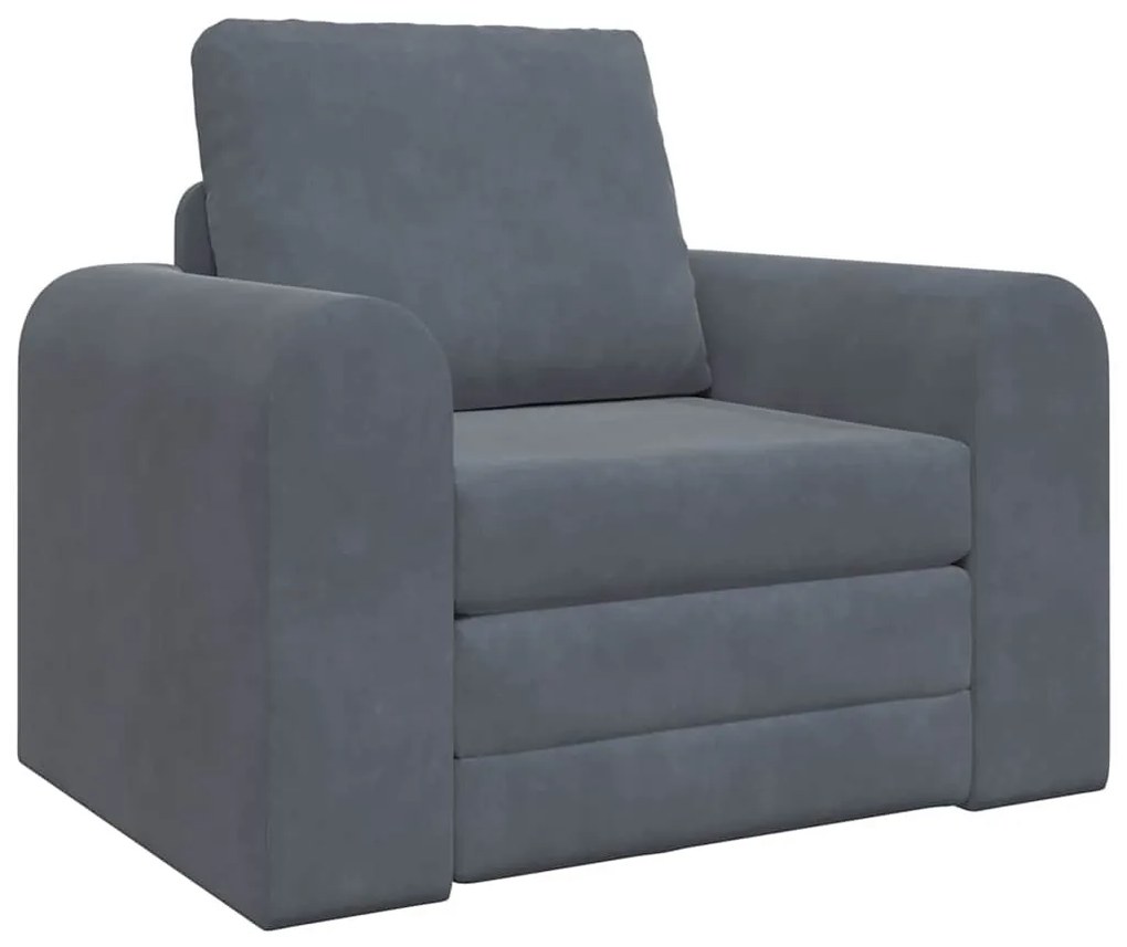 vidaXL Κρεβάτι καναπές Σκούρο γκρι 98 x 71 x 83 εκ. Βελούδο