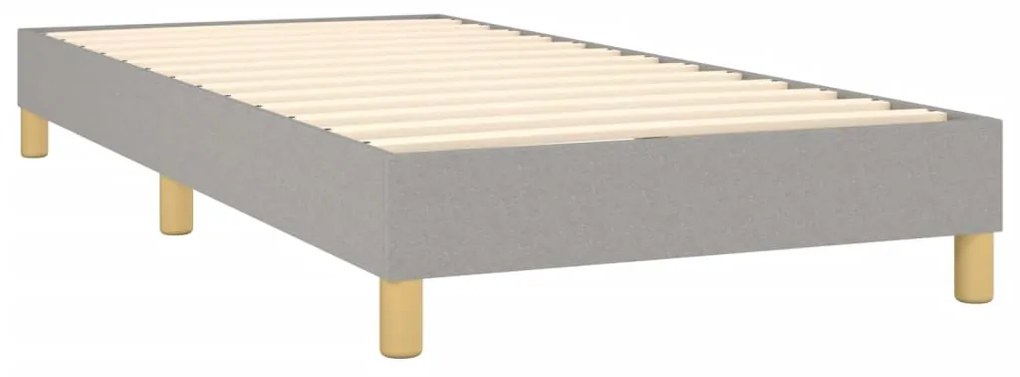 ΚΡΕΒΑΤΙ BOXSPRING ΜΕ ΣΤΡΩΜΑ ΑΝΟΙΧΤΟ ΓΚΡΙ 100X200 ΕΚ. ΥΦΑΣΜΑΤΙΝΟ 3140673