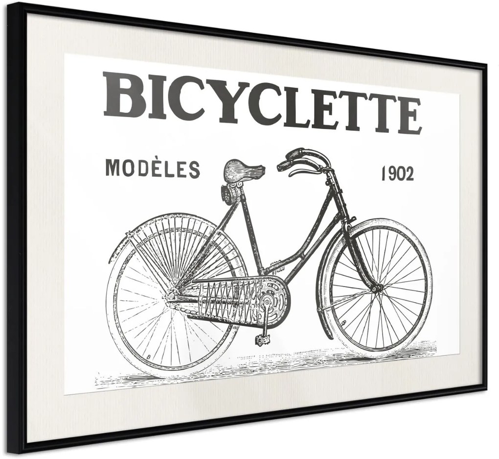 Αφίσα - Bicyclette - 30x20 - Μαύρο - Με πασπαρτού