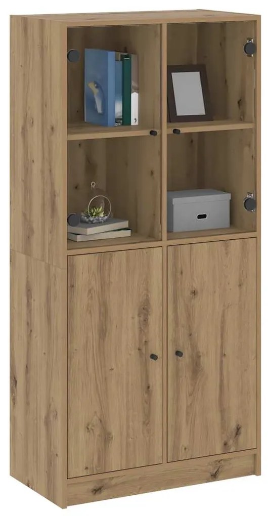 vidaXL Ντουλάπα με Πόρτες Αρτισιανή Δρυς 68x37x142 εκ. Επεξ. Ξύλο