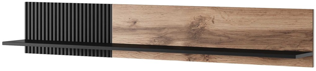 RANDOM P-1 hanging shelf, color: wotan oak/black DIOMMI V-PL-RANDOM-P-1 DIOMMI-60-22653