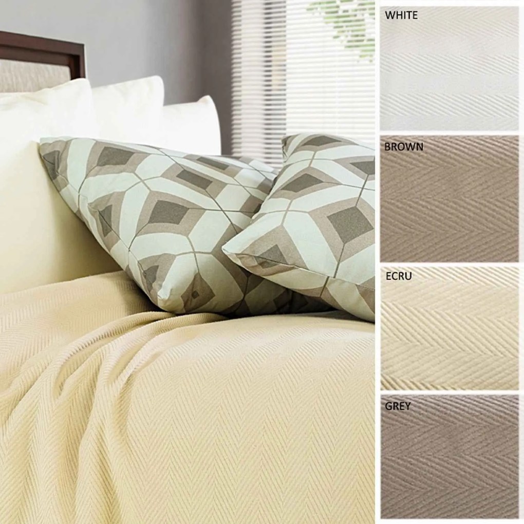 Κουβέρτα Πικέ 1060 White Vesta Home Μονό 160x250cm 100% Cotton