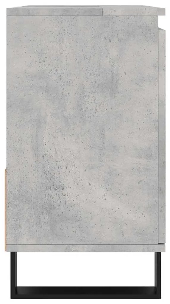 vidaXL Ντουλάπι Μπάνιου Γκρι Σκυροδέματος 65x33x60 εκ. Επεξ. Ξύλο