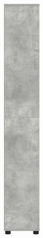 vidaXL Ντουλάπι Μπάνιου με ράφι Σκυρόδεμα Γκρι 30,5 x 30 x 195 εκ