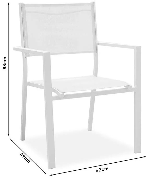 Τραπεζαρία Nares-Moly σετ 5τεμ αλουμίνιο μαύρο-textilene ανθρακί