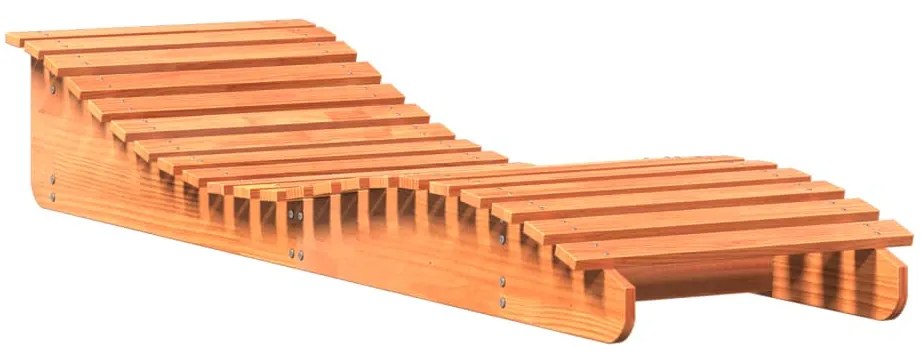 vidaXL Ξαπλώστρα Καφέ Κεριού 205x60x31,5 εκ. από Μασίφ Ξύλο Πεύκου