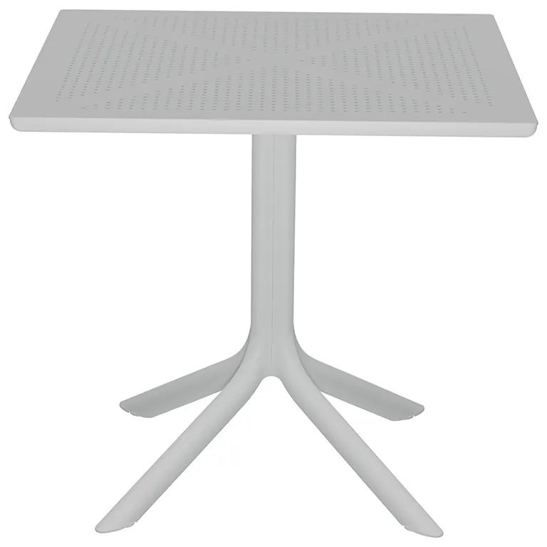 Τραπεζαρία κήπου Groovy-Confident pakoworld σετ 3τεμ PP λευκό 80x80x74,5εκ. - 253-000110 - 253-000110