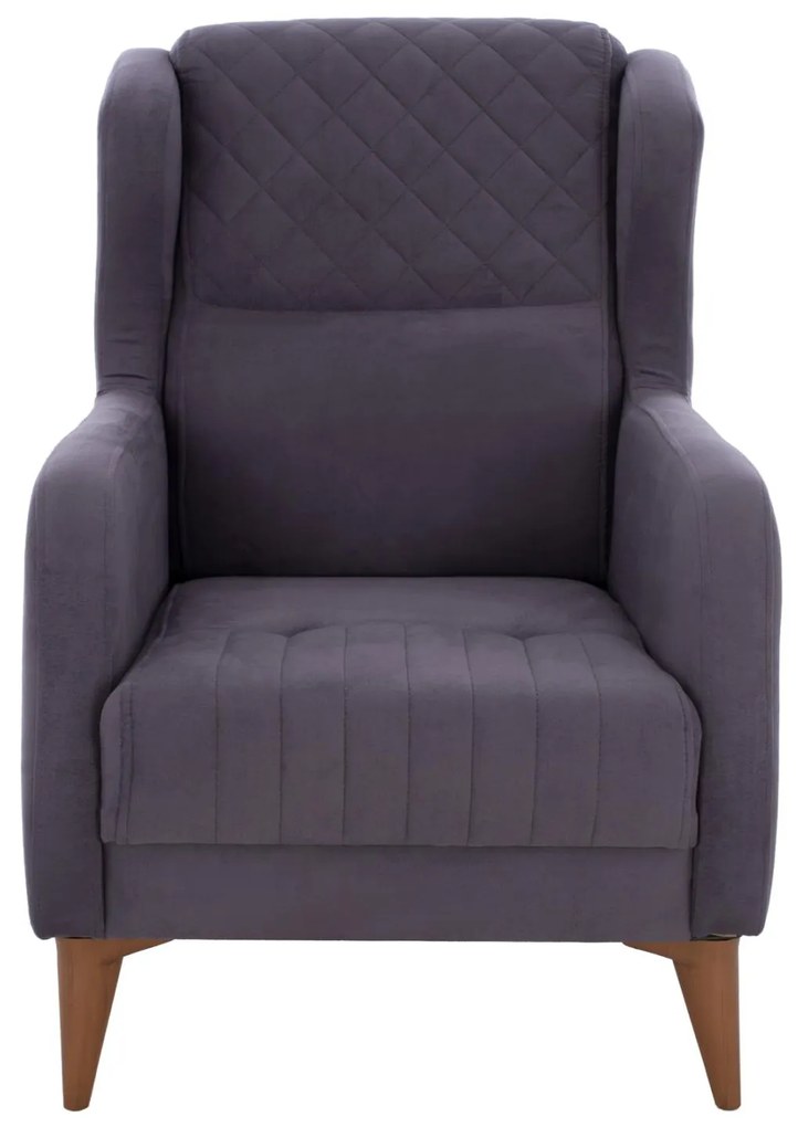 Πολυθρόνα - Μπερζέρα HAYES C9135.01 Γκρί Βελούδο 70x83x96 εκ. 70x83x96 εκ.