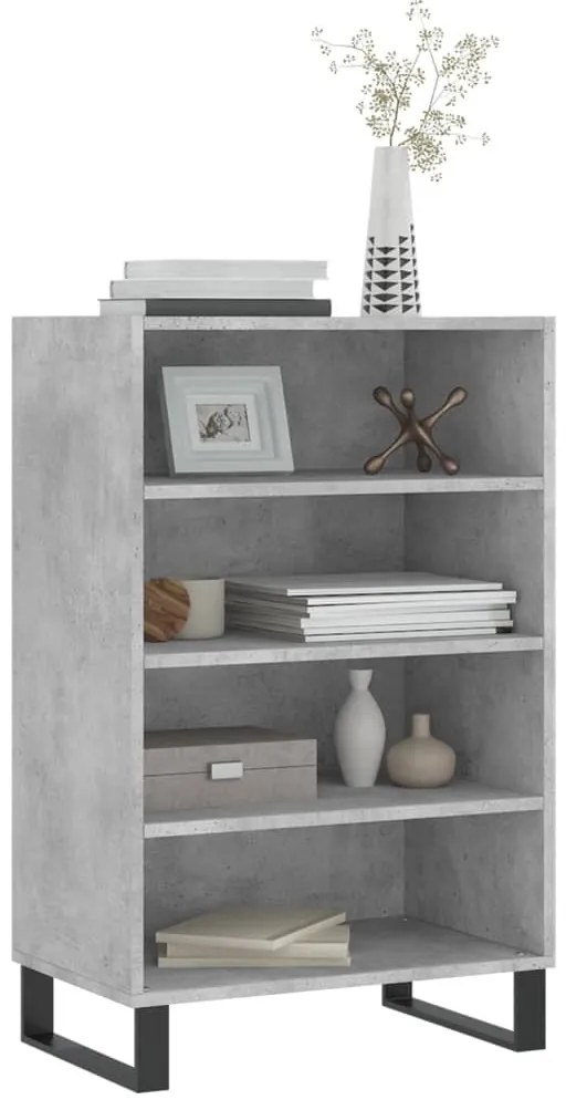vidaXL Ραφιέρα Γκρι Σκυροδέματος 57 x 35 x 90 από Επεξεργασμένο Ξύλο