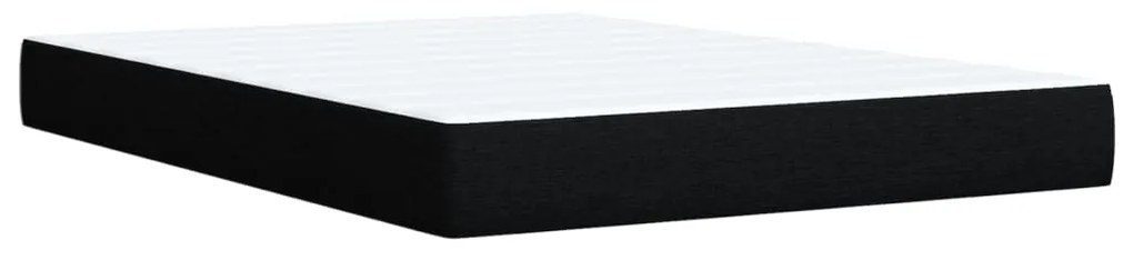 vidaXL Κρεβάτι Boxspring με Στρώμα Μαύρο 160x200 εκ. Υφασμάτινο