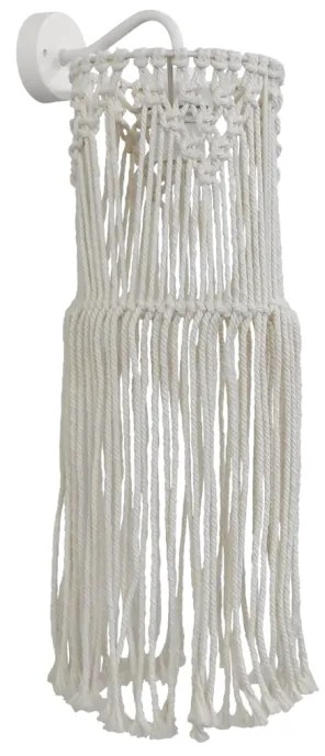 Φωτιστικό Τοίχου - Απλίκα Mac-01ΑΡ Φ15 31-1086 White Heronia Rope, Plastic