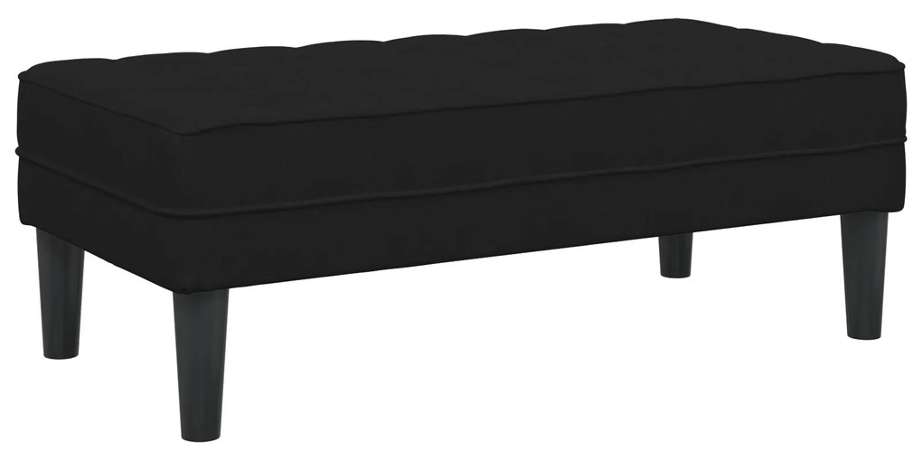 vidaXL Παγκάκι Μαύρο 113x57x39 εκ. Βελούδο