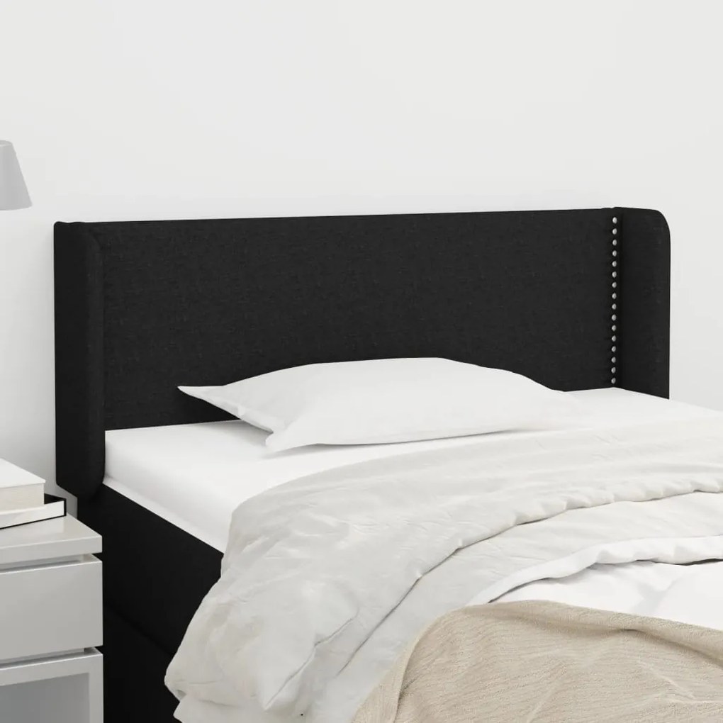 vidaXL Κεφαλάρι με Πτερύγια Μαύρο 103x16x78/88 εκ. Υφασμάτινο