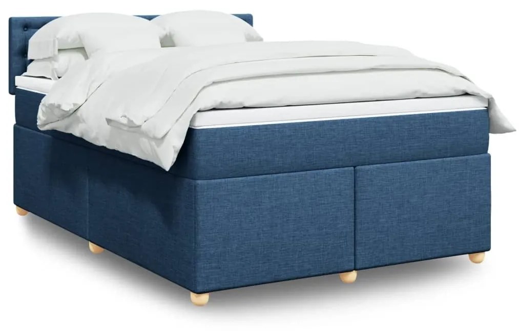 ΚΡΕΒΑΤΙ BOXSPRING ΜΕ ΣΤΡΩΜΑ ΜΠΛΕ 140X190 ΕΚ. ΥΦΑΣΜΑΤΙΝΟ 3286695