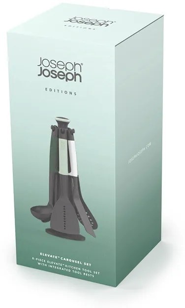 Σετ Εργαλείων Μαγειρικής Joseph Joseph Elevate 10540, 35x16,5x16,5 cm, πλαστικό χωρίς BPA, Τρύπες για κρέμες, Γκρι/πράσινο