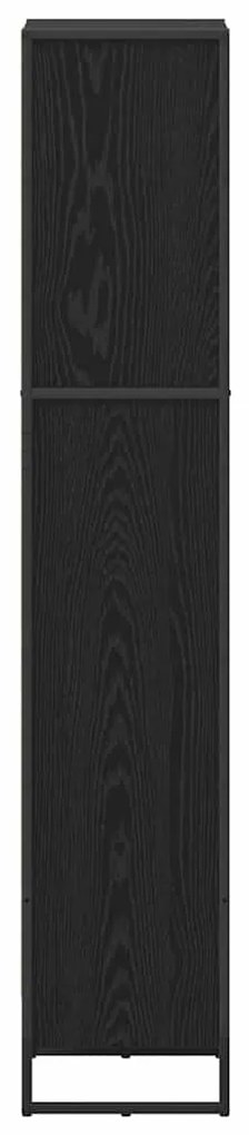 vidaXL Βιβλιοθήκη Μαύρη Οξυά 80 x 30 x 155 εκ Επεξεργασμένο ξύλο