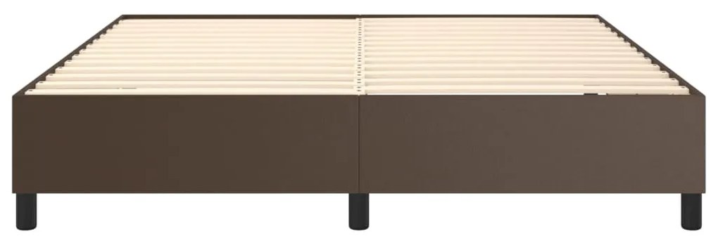 vidaXL Πλαίσιο Κρεβατιού Καφέ 180x200 εκ. από Συνθετικό Δέρμα