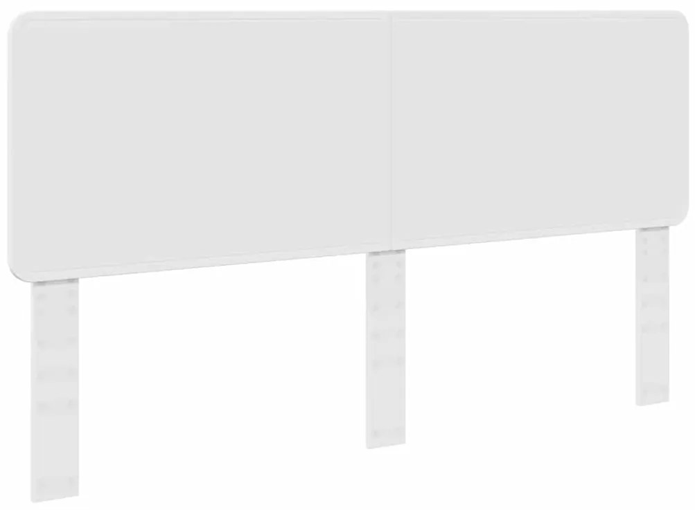 vidaXL Κεφαλάρι Λαμπερό Λευκό Επεξεργασμένο ξύλο
