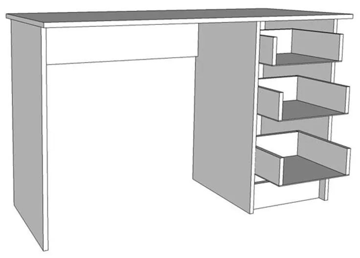 Γραφείο Leo Λευκό 121x50x74,5 εκ.